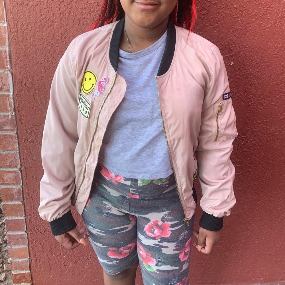 Light Pink Bomber Jacket